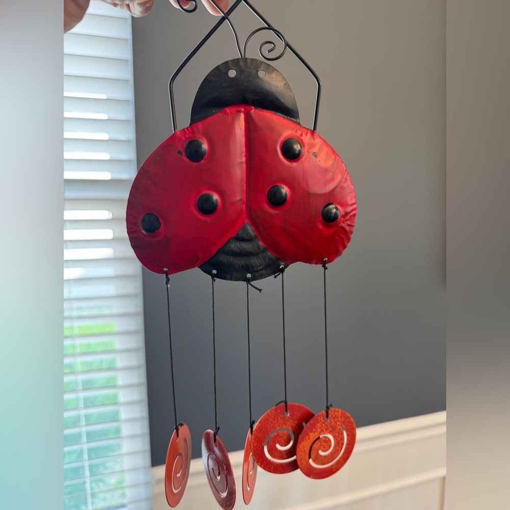 Red Ladybug Wind Chime - Picture 2 of 3